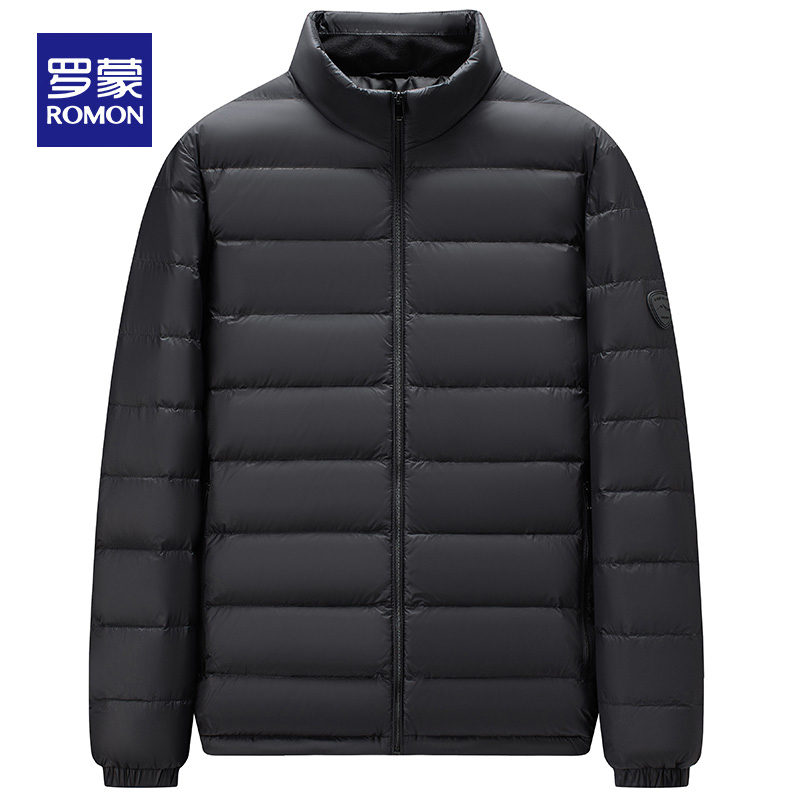 罗蒙轻薄立领羽绒服男款2025冬季新款90鸭绒短款运动保暖轻便外套 139元