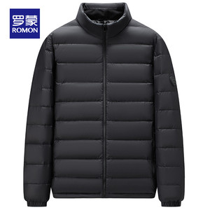 罗蒙轻薄立领羽绒服男款2025冬季新款90鸭绒短款运动保暖轻便外套
