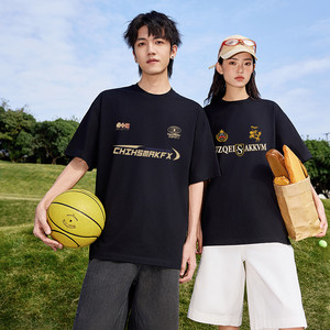 真维斯男女同款2025夏季新款多色可选纯棉时尚圆领宽松短袖T恤