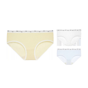 25夏季新品Kappa/卡帕棉质内裤女士甜美提花棉三角裤