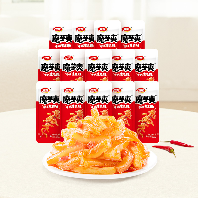 卫龙魔芋爽香辣味约14小包