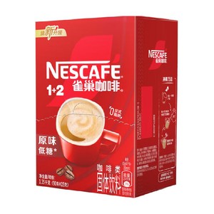 雀巢咖啡1+2三合一经典醇香原味90条速溶咖啡低糖健康
