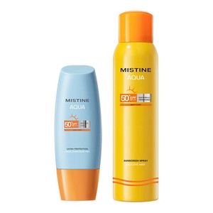 Mistine泰版防晒霜喷雾面部女防紫外线小黄帽40ml+小黄喷100ml