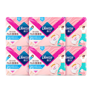 libresse薇尔PLUS蓬蓬吸285mm8片*6包长日用卫生巾