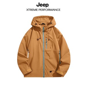 Jeep吉普多巴胺冲锋衣情侣款春秋2025新款宽松户外登山服夹克外套