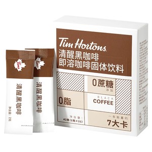 Tims天好咖啡速溶黑咖啡即溶美式0脂0添加蔗糖7杯装TK