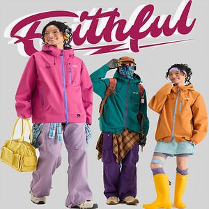 Jeep吉普多巴胺冲锋衣情侣款春秋2025新款宽松户外登山服夹克外套