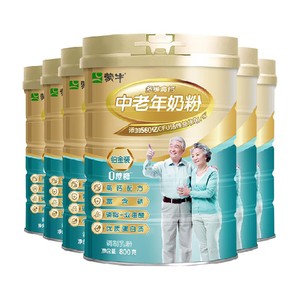 【囤货量贩】蒙牛奶粉铂金装多维高钙中老年奶粉800g*6罐营养早餐