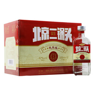 永丰北京二锅头 红标42度白酒500ml*12瓶