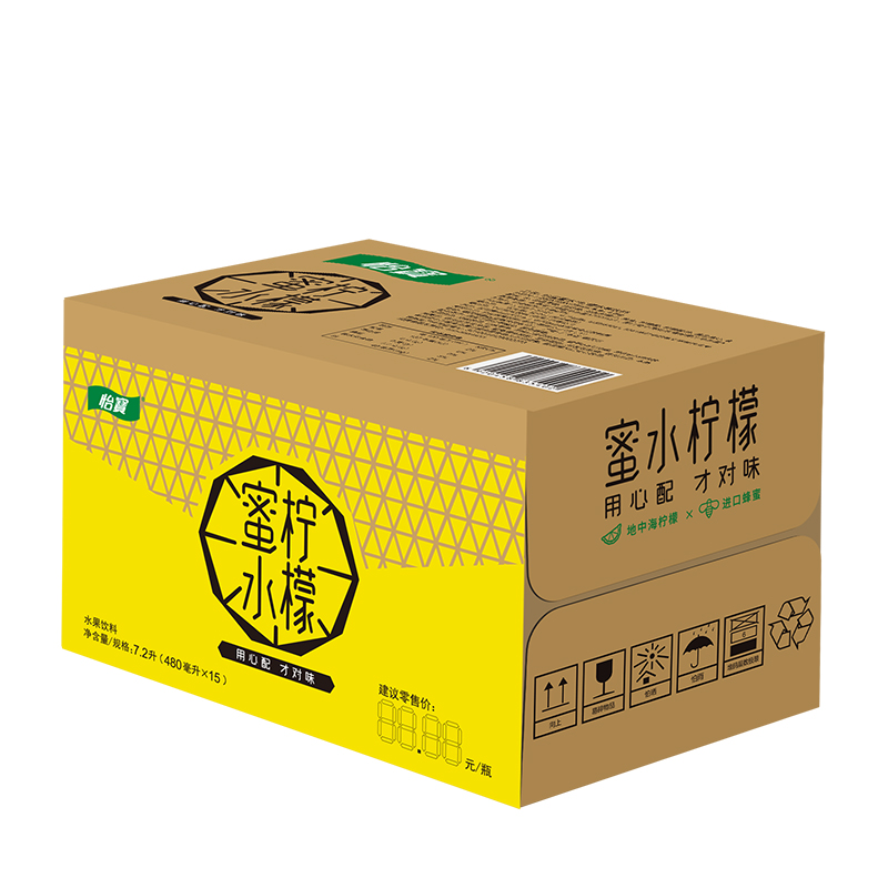 怡宝蜜水柠檬 水果饮料480ml*15瓶 箱装（蜂蜜+柠檬果汁饮料） 49.9元