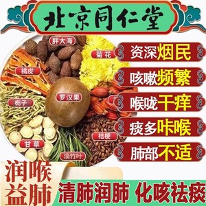 2盒 痰多咽痛嗓子干 肺火旺 同仁堂 胖大海金银花罗汉果茶
