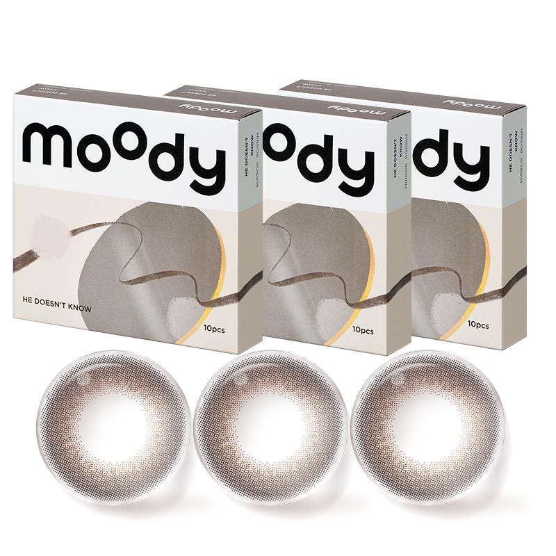 moody蜡笔小新联名日抛格雷玫瑰彩色隐形眼镜20片