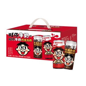 旺旺旺仔牛奶+巧克力奶礼盒装240ml*6罐巧克力奶+240ml*6罐牛奶