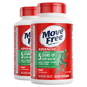 Move Free益节氨糖软骨素绿标维骨力氨基葡萄糖120粒*2护关节