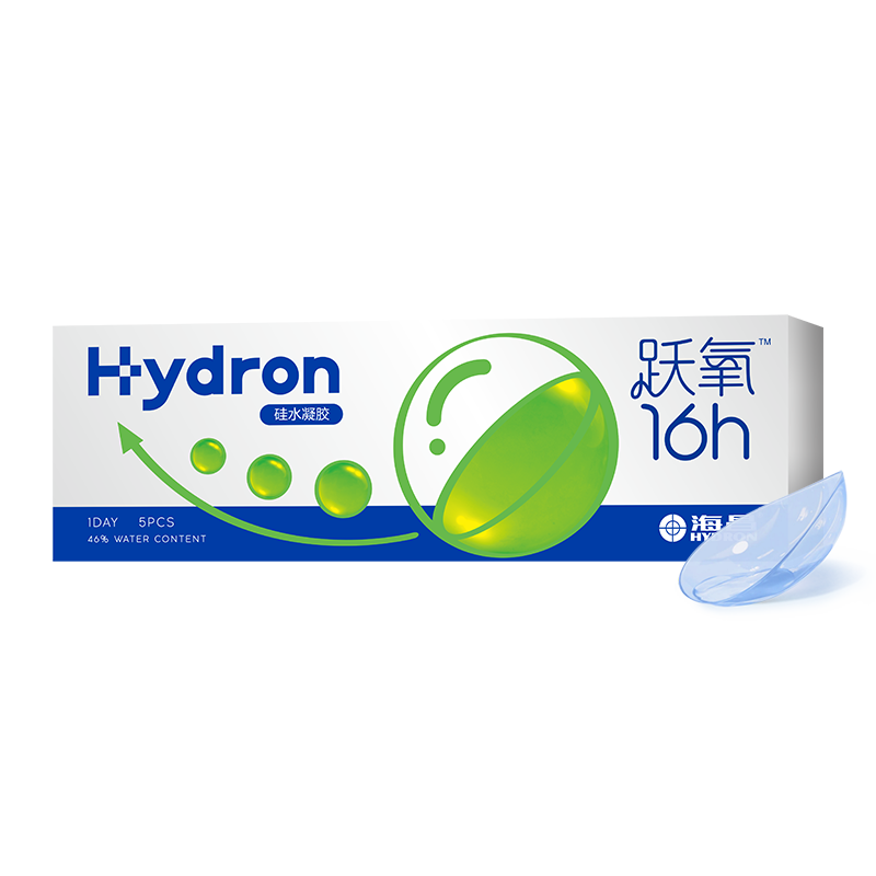 海昌跃氧硅水凝胶日抛5片隐形近视眼镜高透氧官方旗舰店正品 28元