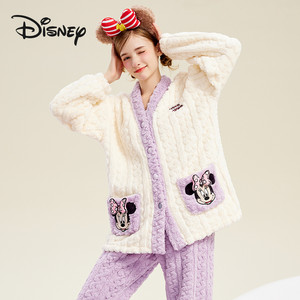 Disney/迪士尼宽松家居服女秋冬加绒睡衣套装