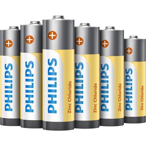 Philips飞利浦碳性5号电池7号碳性电池电视空调遥控器钟表aaa电池五号七号玩具挂钟鼠标话筒一次性干电池1.5V