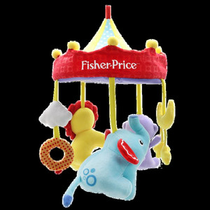 费雪(Fisher-Price)婴儿玩具床铃 旋转音乐床铃-机械音乐盒