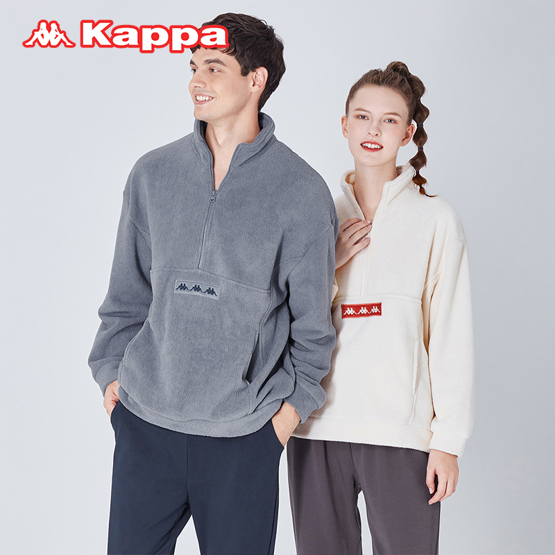Kappa/卡帕家居服男摇粒绒加厚男长袖2025秋冬新品单件上衣ins风 59元