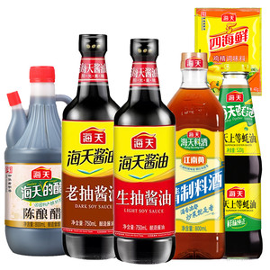 海天调料组合套装调味品生抽蚝油料酒醋鸡精淀粉黄豆酱家用烹饪组