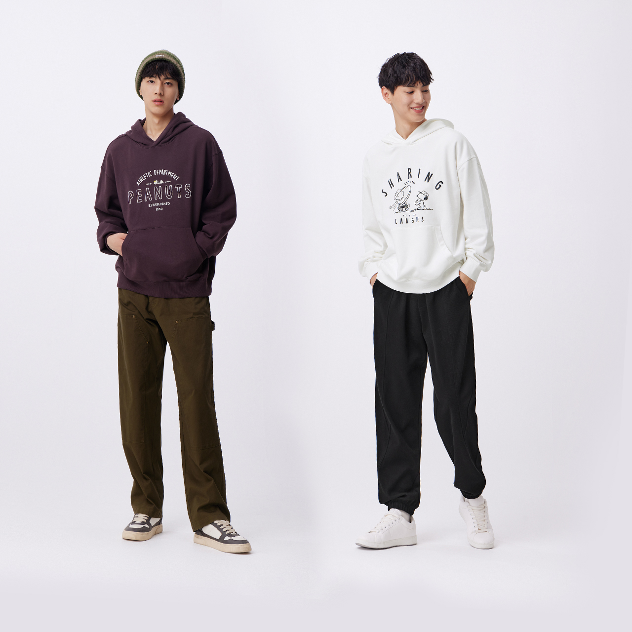 超值促销03-森马340g重磅纯棉连帽卫衣男2025宽松复古外套上衣 69元