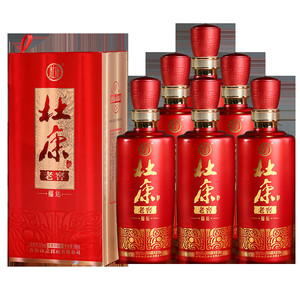 杜康老窖福运白酒6瓶整箱50度纯粮食酒水送礼长辈陈酿婚宴席喜酒