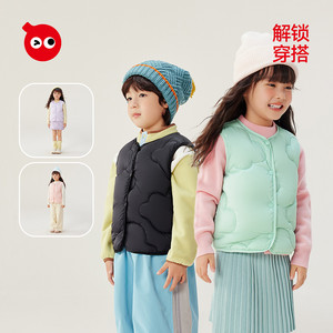 红豆儿童羽绒服内胆2025秋冬新款男女童宝宝保暖轻薄羽绒加厚背心
