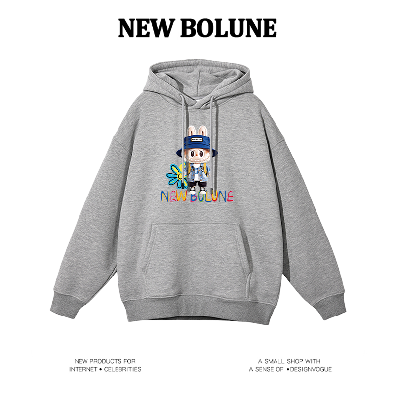 NEW BOLUNE/新百伦官网美式帽衫潮流运动休闲宽松情侣重磅卫衣 69.9元