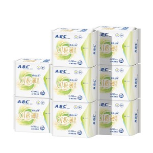 ABC迷你卫生巾 量少姨妈巾190mm超薄干爽透气不侧漏0.1极薄旗舰店