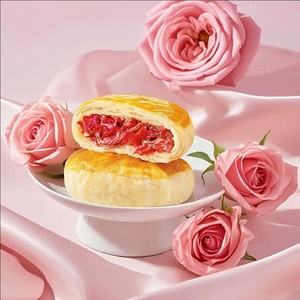 嘉华鲜花饼经典玫瑰饼35g*10枚云南特产零食传统糕点心伴手礼早餐