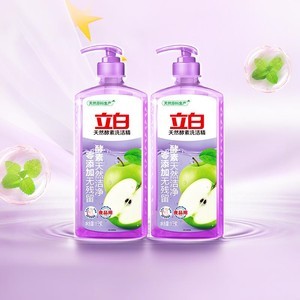 【下拉详情】立白天然酵素洗洁精APG去油农残宝宝餐具百补1kg*2瓶