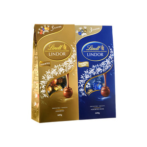 Lindt/瑞士莲官方正品软心精选牛奶黑巧克力600g伴手礼进口零食