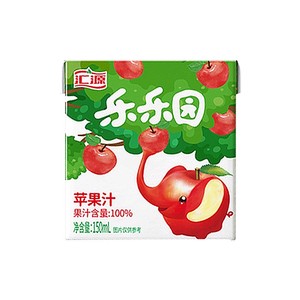 汇源果汁100%苹果汁150ml*12盒无添加儿童健康饮料饮品团购自己喝