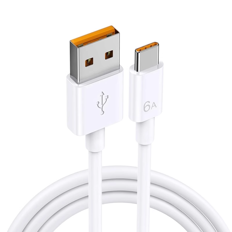 HXJN适用type-c数据线6A超级快充安卓手机tpyec充电线p40mate50安卓nova7/8新款快充手机闪充电器安卓 19.9元