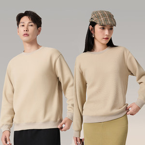 combo/康博2025秋冬新款加绒保暖上衣羊毛蚕丝华夫格卫衣男女同款