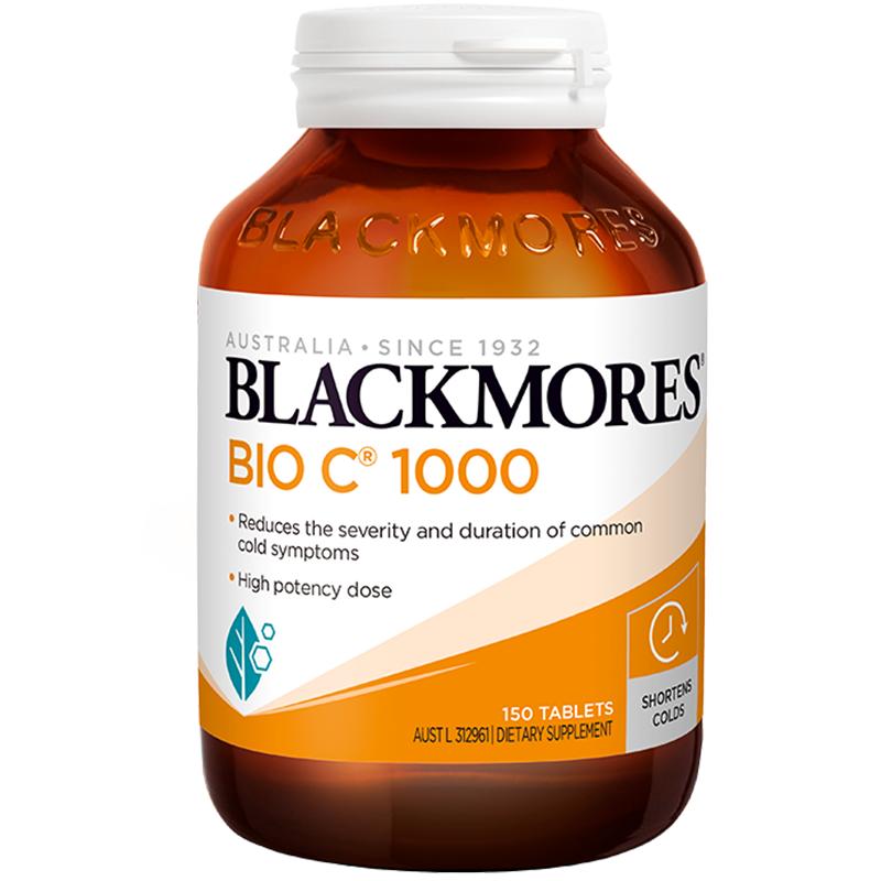 澳佳宝BLACKMORES活性vc1000mg150片高含量维生素C咀嚼片官方正品 112.3元