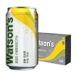 【下拉享补贴】屈臣氏苏打汽水柠檬草/香草/莫吉托气泡水碳酸饮料