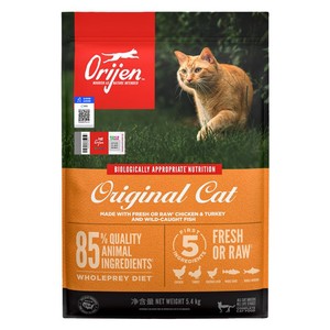 【加购!今晚8点付定】orijen渴望鸡肉猫粮无谷增肥发腮幼猫5.4kg
