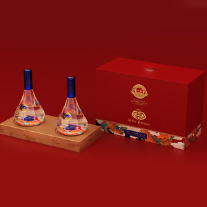 泸州老窖定制酒龙凤銮52度浓香型白酒礼盒装500ml*2瓶过节送礼