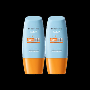 Mistine蜜丝婷小黄帽面部防晒霜防晒乳清爽隔离40ml×2瓶SPF50+