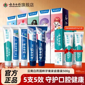 云南白药牙膏薄荷留兰香型国粹护龈清新口气成人亮白牙齿正品A