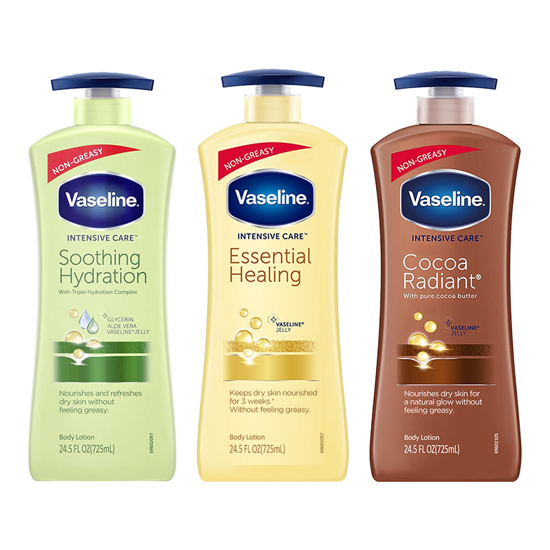 【自营】Vaseline凡士林保湿身体乳725ml燕麦芦荟可可保湿润肤乳 45.1元
