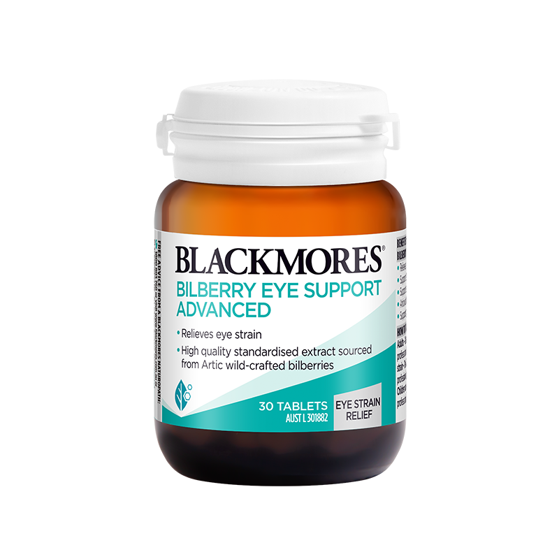 BLACKMORES澳佳宝蓝莓素护眼片30片成人儿童防蓝光护视力澳洲 82元