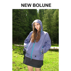 NEW BOLUNE/新百伦夹克外套男女同款春秋季潮牌宽松连帽冲锋衣