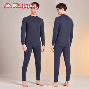 Kappa/卡帕保暖内衣男2025新款冬季防寒小高领羊绒秋衣秋裤套装