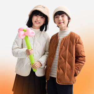 【校服神器】安奈儿童装男女童短款羽绒服2025冬轻薄亲子款保暖