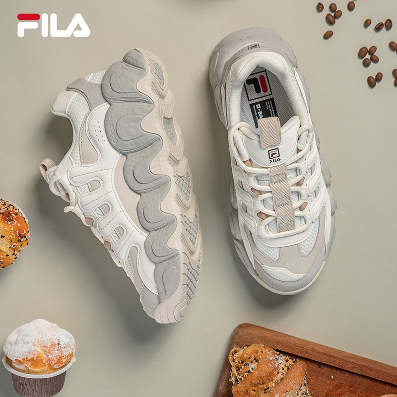 FILA 斐乐官方可颂鞋面包鞋老爹鞋女鞋厚底秋季鞋子运动鞋休闲鞋