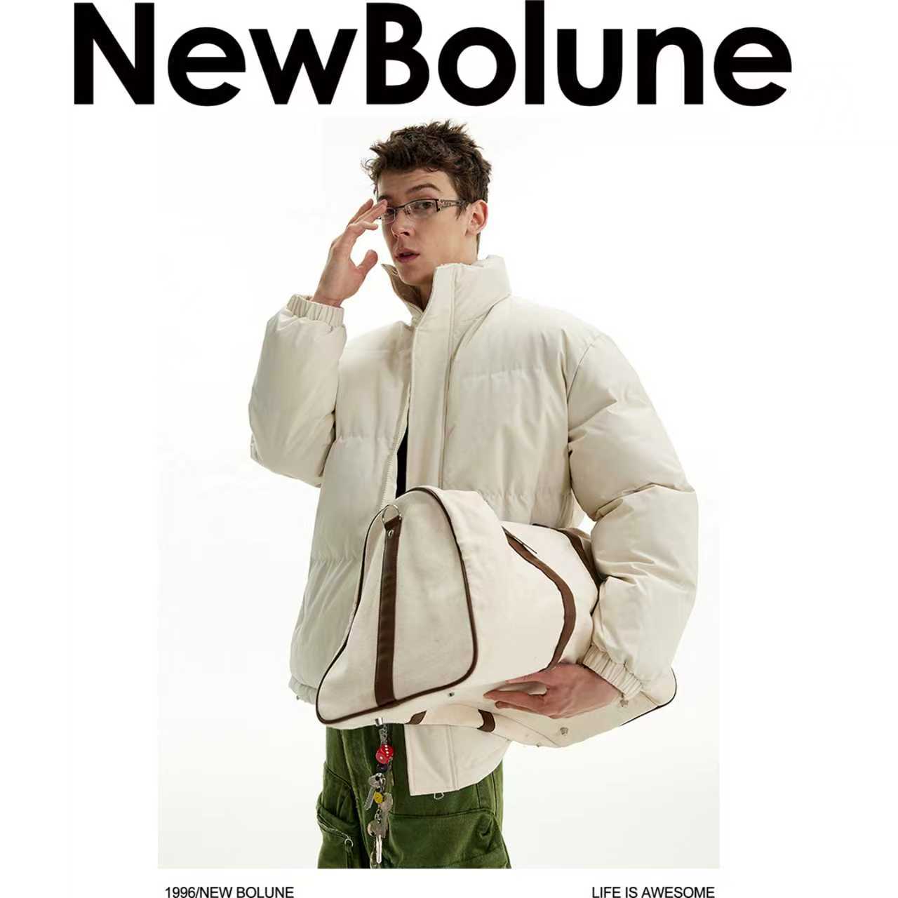 NEW BOLUNE/新百伦官网宽松休闲立领保暖御寒面包棉服外套情侣 89.9元