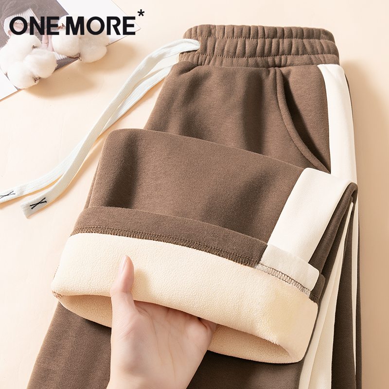 one more加绒阔腿裤女士冬季2025新款巨好看的早秋穿搭加绒裤子Y 49.1元