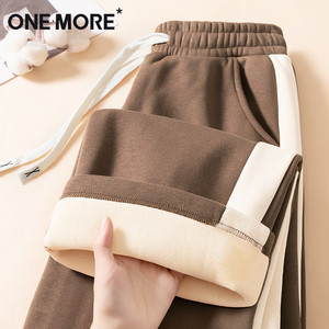 one more加绒阔腿裤女士冬季2025新款巨好看的早秋穿搭加绒裤子Y